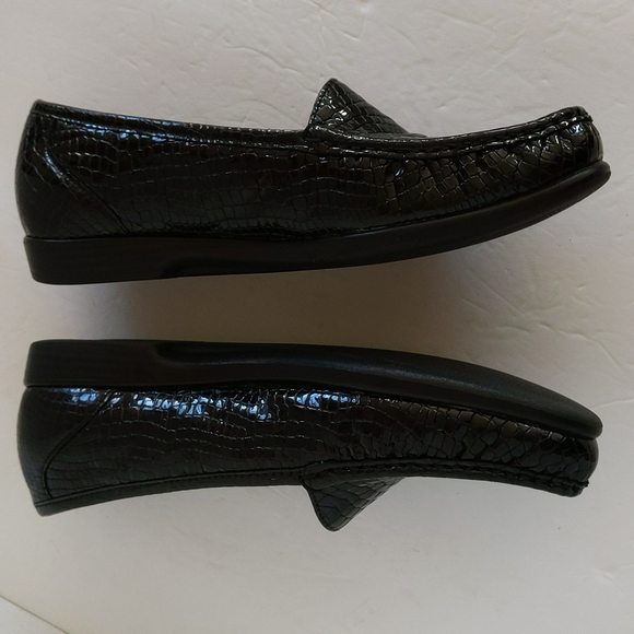 SAS Tripad Patent Leather Crocodile Moccasin Loafer 11.5 Black - Picture 11 of 16
